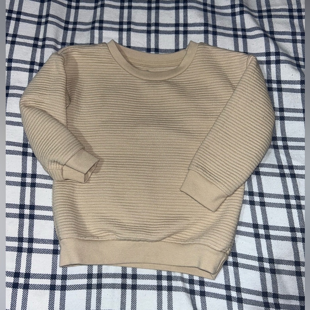 Cozy Ribbed Beige Sweater/ shirt